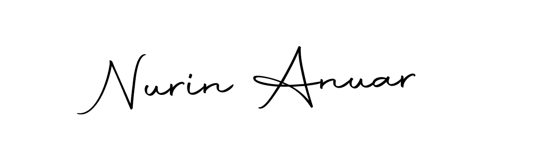 How to make Nurin Anuar name signature. Use Autography-DOLnW style for creating short signs online. This is the latest handwritten sign. Nurin Anuar signature style 10 images and pictures png