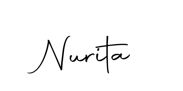 The best way (Autography-DOLnW) to make a short signature is to pick only two or three words in your name. The name Nurita include a total of six letters. For converting this name. Nurita signature style 10 images and pictures png