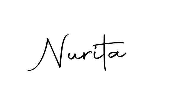 The best way (Autography-DOLnW) to make a short signature is to pick only two or three words in your name. The name Nurita include a total of six letters. For converting this name. Nurita signature style 10 images and pictures png