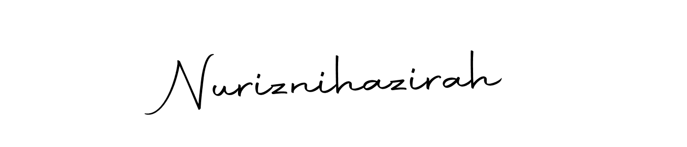 The best way (Autography-DOLnW) to make a short signature is to pick only two or three words in your name. The name Nuriznihazirah include a total of six letters. For converting this name. Nuriznihazirah signature style 10 images and pictures png