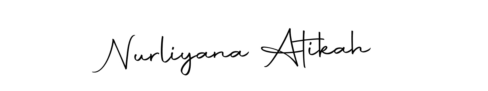 Make a beautiful signature design for name Nurliyana Atikah. Use this online signature maker to create a handwritten signature for free. Nurliyana Atikah signature style 10 images and pictures png