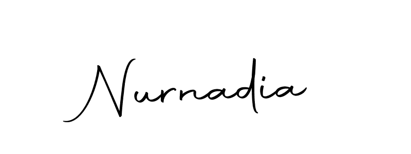 Make a beautiful signature design for name Nurnadia. With this signature (Autography-DOLnW) style, you can create a handwritten signature for free. Nurnadia signature style 10 images and pictures png