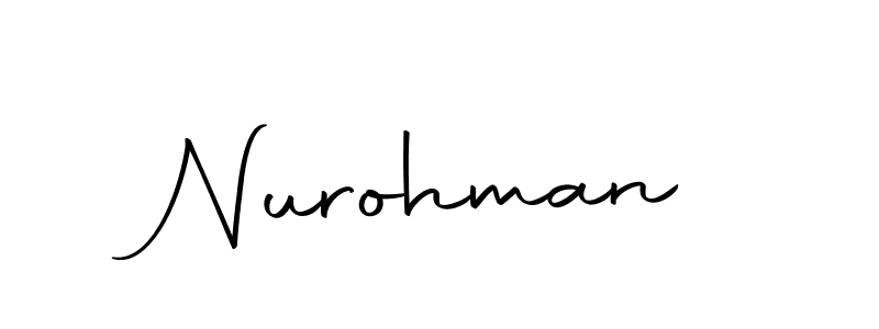 Use a signature maker to create a handwritten signature online. With this signature software, you can design (Autography-DOLnW) your own signature for name Nurohman. Nurohman signature style 10 images and pictures png