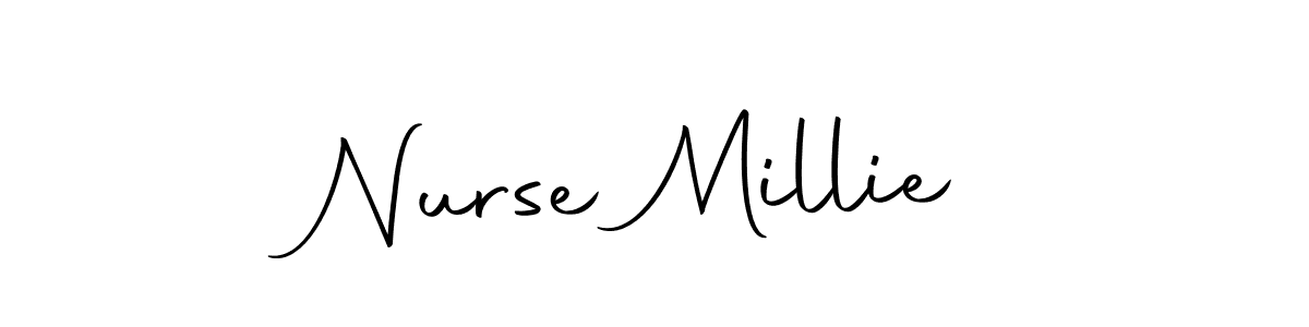 Nurse Millie stylish signature style. Best Handwritten Sign (Autography-DOLnW) for my name. Handwritten Signature Collection Ideas for my name Nurse Millie. Nurse Millie signature style 10 images and pictures png