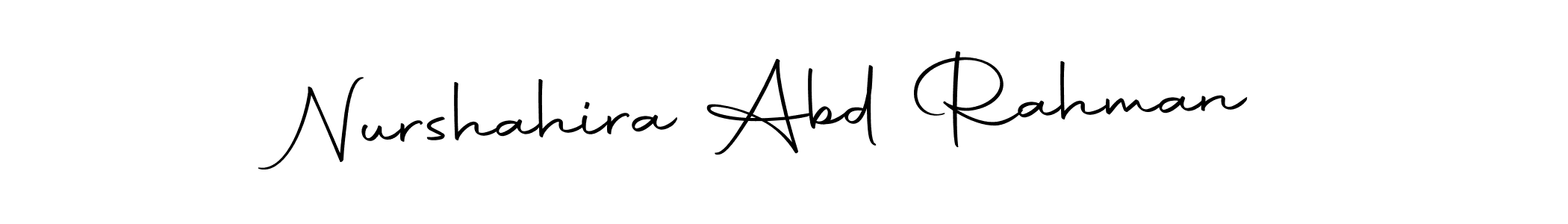 Design your own signature with our free online signature maker. With this signature software, you can create a handwritten (Autography-DOLnW) signature for name Nurshahira Abd Rahman. Nurshahira Abd Rahman signature style 10 images and pictures png