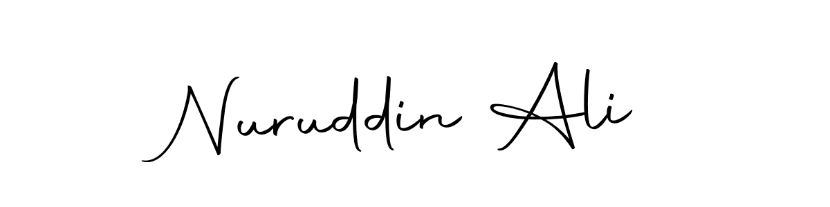 You should practise on your own different ways (Autography-DOLnW) to write your name (Nuruddin Ali) in signature. don't let someone else do it for you. Nuruddin Ali signature style 10 images and pictures png