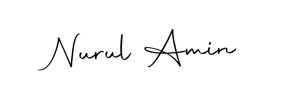 How to make Nurul Amin name signature. Use Autography-DOLnW style for creating short signs online. This is the latest handwritten sign. Nurul Amin signature style 10 images and pictures png