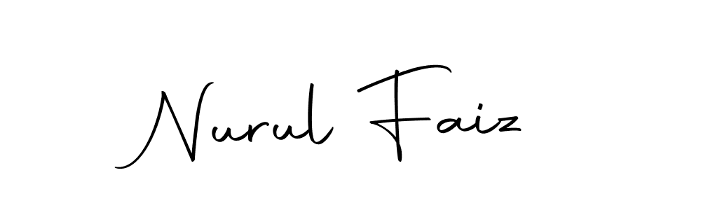 How to make Nurul Faiz name signature. Use Autography-DOLnW style for creating short signs online. This is the latest handwritten sign. Nurul Faiz signature style 10 images and pictures png