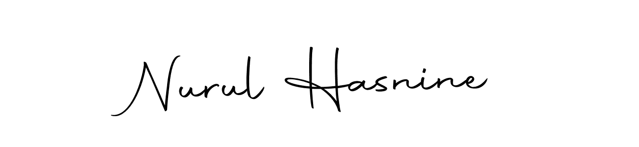 Design your own signature with our free online signature maker. With this signature software, you can create a handwritten (Autography-DOLnW) signature for name Nurul Hasnine. Nurul Hasnine signature style 10 images and pictures png