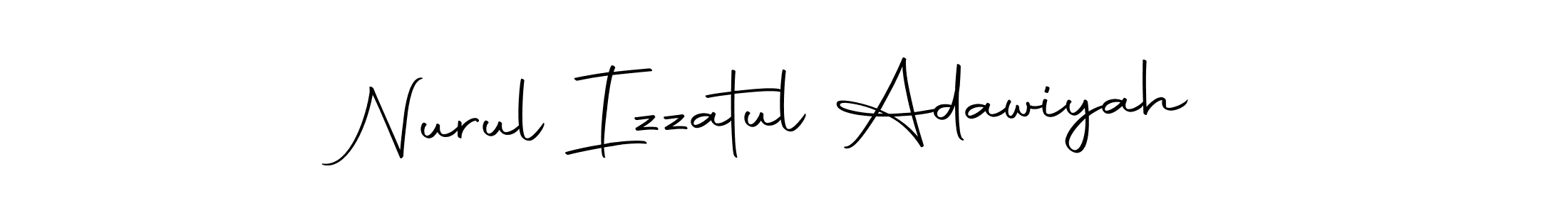 Design your own signature with our free online signature maker. With this signature software, you can create a handwritten (Autography-DOLnW) signature for name Nurul Izzatul Adawiyah. Nurul Izzatul Adawiyah signature style 10 images and pictures png