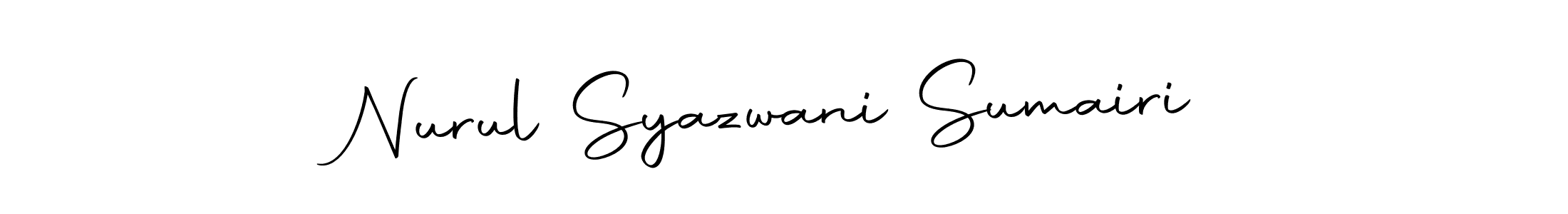 Design your own signature with our free online signature maker. With this signature software, you can create a handwritten (Autography-DOLnW) signature for name Nurul Syazwani Sumairi. Nurul Syazwani Sumairi signature style 10 images and pictures png