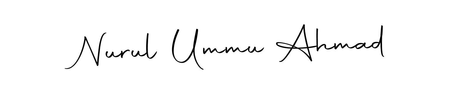 How to make Nurul Ummu Ahmad signature? Autography-DOLnW is a professional autograph style. Create handwritten signature for Nurul Ummu Ahmad name. Nurul Ummu Ahmad signature style 10 images and pictures png