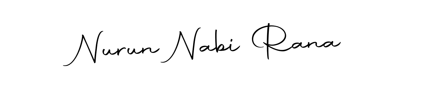 How to make Nurun Nabi Rana name signature. Use Autography-DOLnW style for creating short signs online. This is the latest handwritten sign. Nurun Nabi Rana signature style 10 images and pictures png