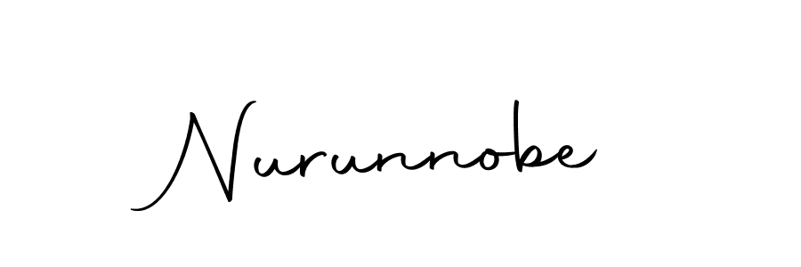 Design your own signature with our free online signature maker. With this signature software, you can create a handwritten (Autography-DOLnW) signature for name Nurunnobe. Nurunnobe signature style 10 images and pictures png