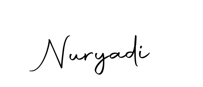 Create a beautiful signature design for name Nuryadi. With this signature (Autography-DOLnW) fonts, you can make a handwritten signature for free. Nuryadi signature style 10 images and pictures png