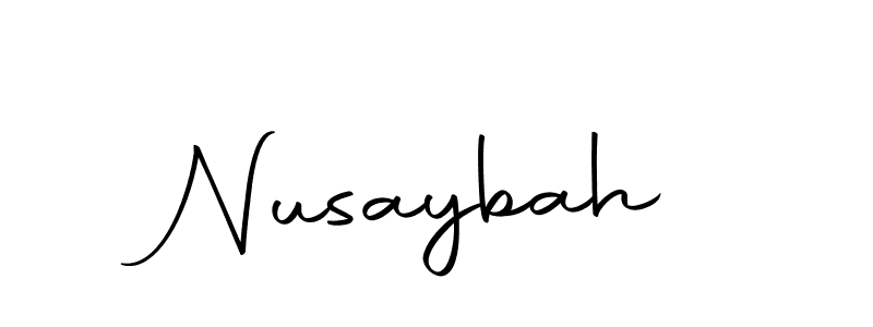 Design your own signature with our free online signature maker. With this signature software, you can create a handwritten (Autography-DOLnW) signature for name Nusaybah. Nusaybah signature style 10 images and pictures png