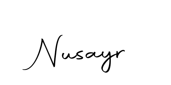 Similarly Autography-DOLnW is the best handwritten signature design. Signature creator online .You can use it as an online autograph creator for name Nusayr. Nusayr signature style 10 images and pictures png