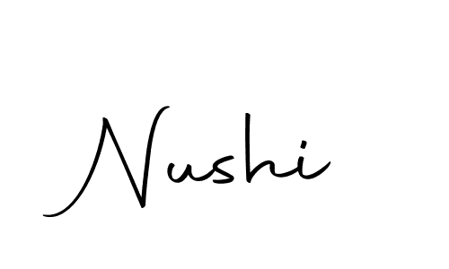 How to make Nushi signature? Autography-DOLnW is a professional autograph style. Create handwritten signature for Nushi name. Nushi signature style 10 images and pictures png