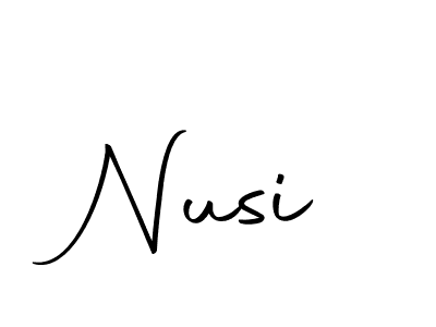 The best way (Autography-DOLnW) to make a short signature is to pick only two or three words in your name. The name Nusi include a total of six letters. For converting this name. Nusi signature style 10 images and pictures png