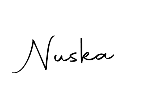 Make a beautiful signature design for name Nuska. Use this online signature maker to create a handwritten signature for free. Nuska signature style 10 images and pictures png