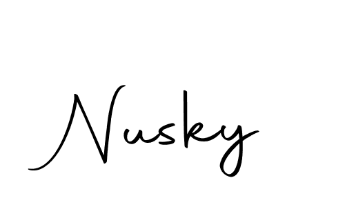 Here are the top 10 professional signature styles for the name Nusky. These are the best autograph styles you can use for your name. Nusky signature style 10 images and pictures png