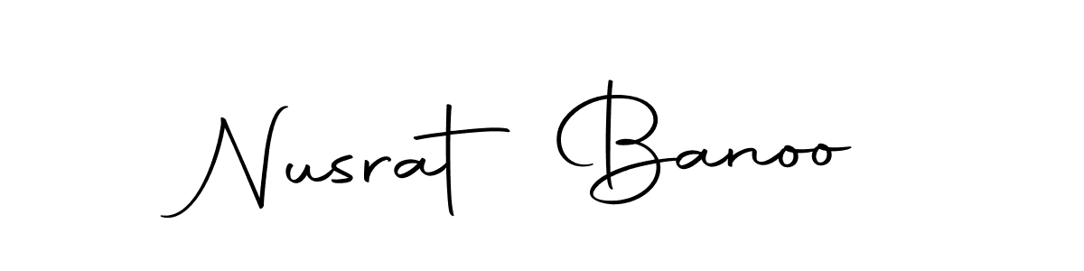 Design your own signature with our free online signature maker. With this signature software, you can create a handwritten (Autography-DOLnW) signature for name Nusrat Banoo. Nusrat Banoo signature style 10 images and pictures png