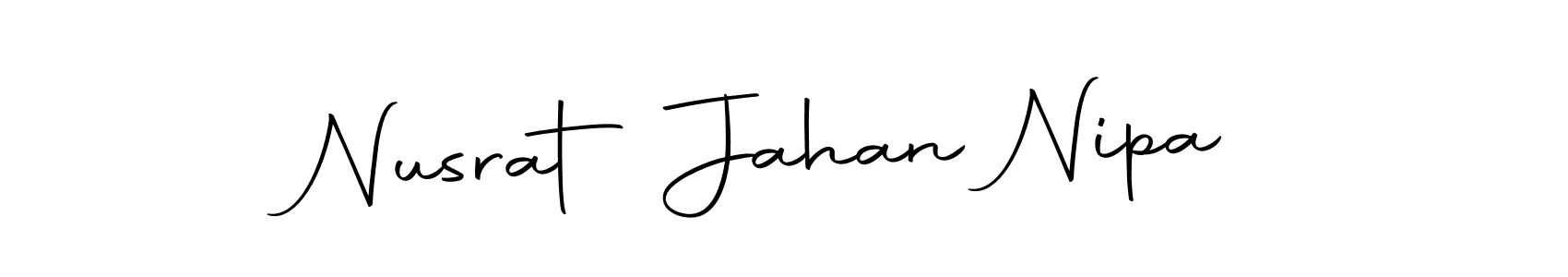 Design your own signature with our free online signature maker. With this signature software, you can create a handwritten (Autography-DOLnW) signature for name Nusrat Jahan Nipa. Nusrat Jahan Nipa signature style 10 images and pictures png