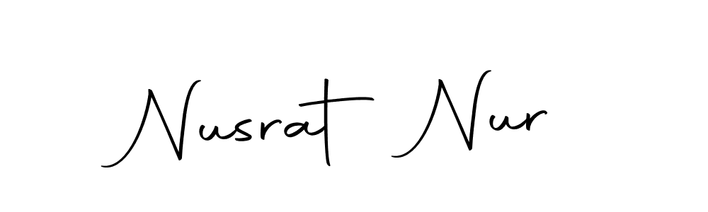 Design your own signature with our free online signature maker. With this signature software, you can create a handwritten (Autography-DOLnW) signature for name Nusrat Nur. Nusrat Nur signature style 10 images and pictures png