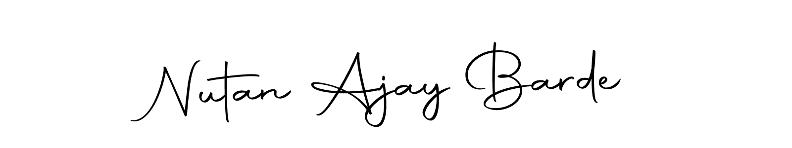 The best way (Autography-DOLnW) to make a short signature is to pick only two or three words in your name. The name Nutan Ajay Barde include a total of six letters. For converting this name. Nutan Ajay Barde signature style 10 images and pictures png