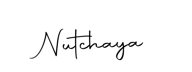 How to make Nutchaya signature? Autography-DOLnW is a professional autograph style. Create handwritten signature for Nutchaya name. Nutchaya signature style 10 images and pictures png