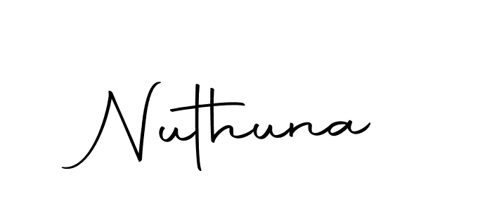 Create a beautiful signature design for name Nuthuna. With this signature (Autography-DOLnW) fonts, you can make a handwritten signature for free. Nuthuna signature style 10 images and pictures png