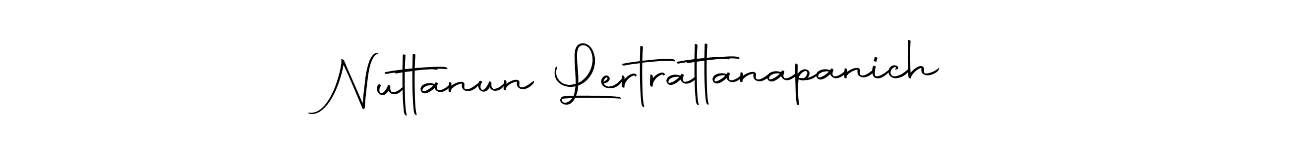 How to make Nuttanun Lertrattanapanich name signature. Use Autography-DOLnW style for creating short signs online. This is the latest handwritten sign. Nuttanun Lertrattanapanich signature style 10 images and pictures png