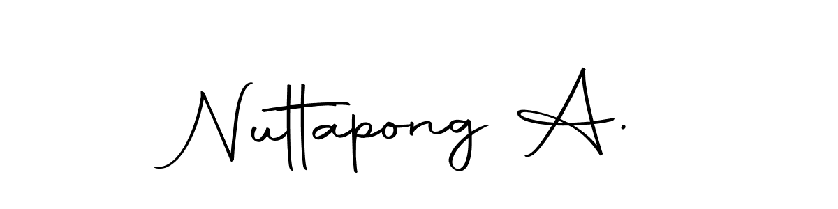 if you are searching for the best signature style for your name Nuttapong A.. so please give up your signature search. here we have designed multiple signature styles  using Autography-DOLnW. Nuttapong A. signature style 10 images and pictures png