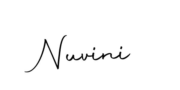 Make a beautiful signature design for name Nuvini. With this signature (Autography-DOLnW) style, you can create a handwritten signature for free. Nuvini signature style 10 images and pictures png