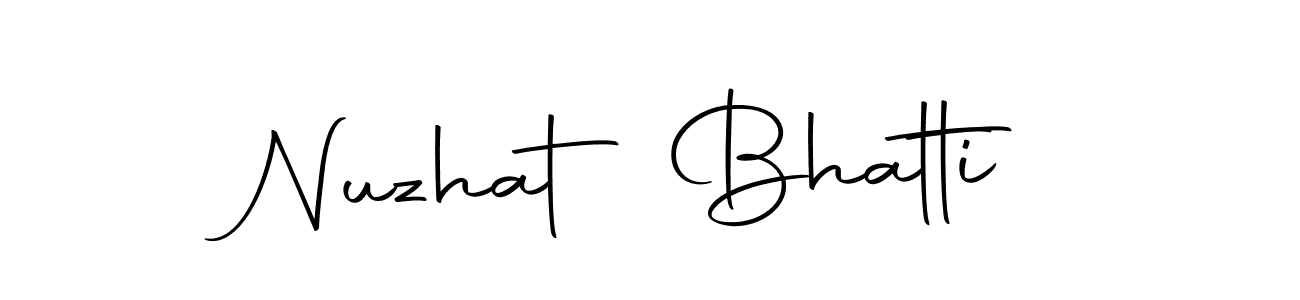 Make a beautiful signature design for name Nuzhat Bhatti. With this signature (Autography-DOLnW) style, you can create a handwritten signature for free. Nuzhat Bhatti signature style 10 images and pictures png