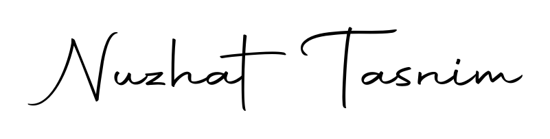 Practice writing Nuzhat Tasnim with the flow of Autography-DOLnW lettering. A fantastic source of inspiration for developing your personal signature style. Nuzhat Tasnim signature style 10 images and pictures png