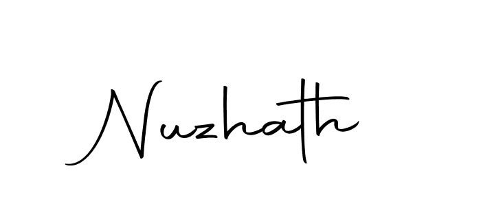 Similarly Autography-DOLnW is the best handwritten signature design. Signature creator online .You can use it as an online autograph creator for name Nuzhath. Nuzhath signature style 10 images and pictures png