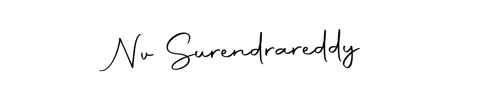 Make a beautiful signature design for name Nv Surendrareddy. Use this online signature maker to create a handwritten signature for free. Nv Surendrareddy signature style 10 images and pictures png