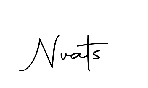 The best way (Autography-DOLnW) to make a short signature is to pick only two or three words in your name. The name Nvats include a total of six letters. For converting this name. Nvats signature style 10 images and pictures png