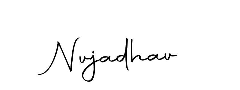 Make a beautiful signature design for name Nvjadhav. Use this online signature maker to create a handwritten signature for free. Nvjadhav signature style 10 images and pictures png