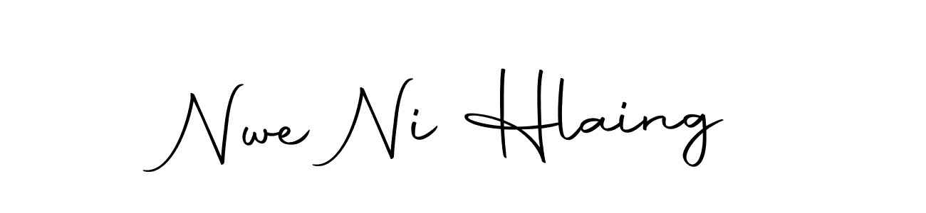 Use a signature maker to create a handwritten signature online. With this signature software, you can design (Autography-DOLnW) your own signature for name Nwe Ni Hlaing. Nwe Ni Hlaing signature style 10 images and pictures png