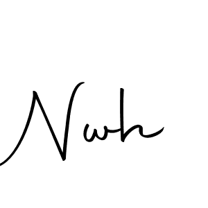 The best way (Autography-DOLnW) to make a short signature is to pick only two or three words in your name. The name Nwh include a total of six letters. For converting this name. Nwh signature style 10 images and pictures png