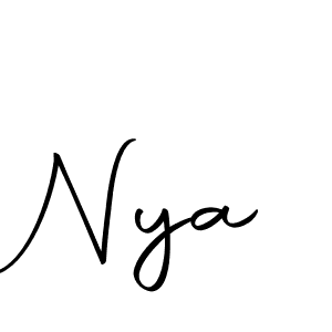 The best way (Autography-DOLnW) to make a short signature is to pick only two or three words in your name. The name Nya include a total of six letters. For converting this name. Nya signature style 10 images and pictures png