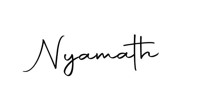 Make a beautiful signature design for name Nyamath. With this signature (Autography-DOLnW) style, you can create a handwritten signature for free. Nyamath signature style 10 images and pictures png