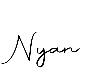 Use a signature maker to create a handwritten signature online. With this signature software, you can design (Autography-DOLnW) your own signature for name Nyan. Nyan signature style 10 images and pictures png