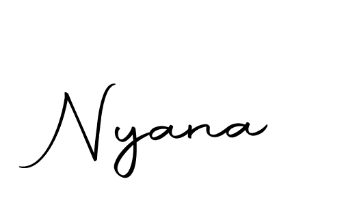 How to make Nyana name signature. Use Autography-DOLnW style for creating short signs online. This is the latest handwritten sign. Nyana signature style 10 images and pictures png