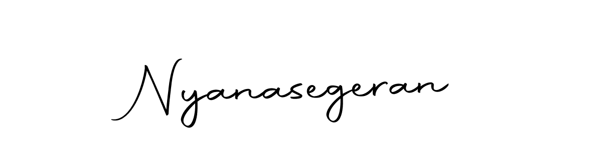 Create a beautiful signature design for name Nyanasegeran. With this signature (Autography-DOLnW) fonts, you can make a handwritten signature for free. Nyanasegeran signature style 10 images and pictures png