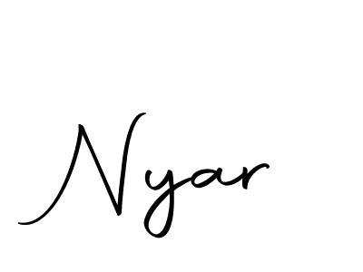 Nyar stylish signature style. Best Handwritten Sign (Autography-DOLnW) for my name. Handwritten Signature Collection Ideas for my name Nyar. Nyar signature style 10 images and pictures png