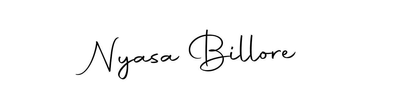 You should practise on your own different ways (Autography-DOLnW) to write your name (Nyasa Billore) in signature. don't let someone else do it for you. Nyasa Billore signature style 10 images and pictures png