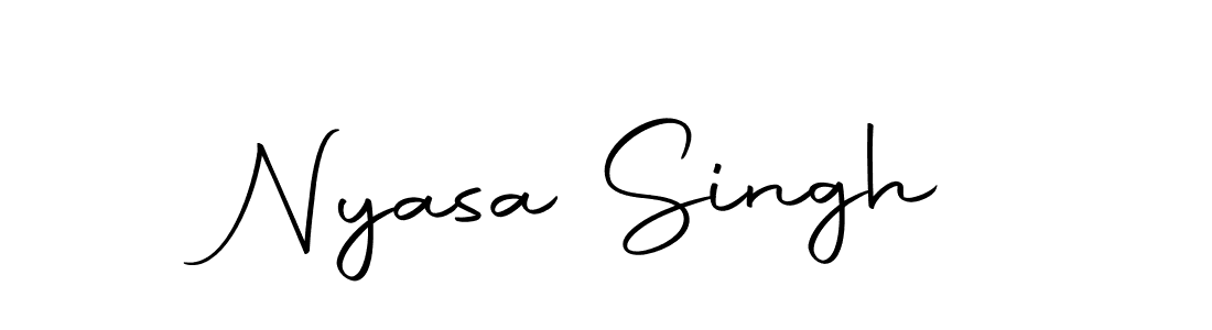 Make a beautiful signature design for name Nyasa Singh. With this signature (Autography-DOLnW) style, you can create a handwritten signature for free. Nyasa Singh signature style 10 images and pictures png